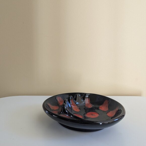 SPOTTED VINTAGE 80s CERAMIC ASHTRAY TRINKET DISH - Picture 2 of 3